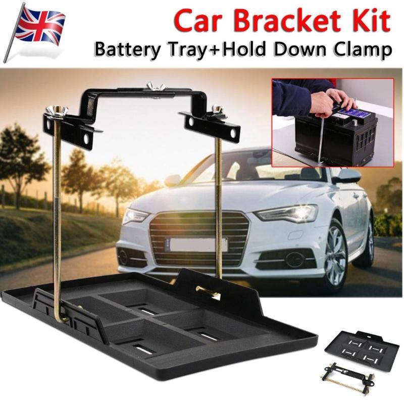 Secure Car Battery Holder with Antislip Design Universal Battery Tray Holder Easy Installation for Vehicle