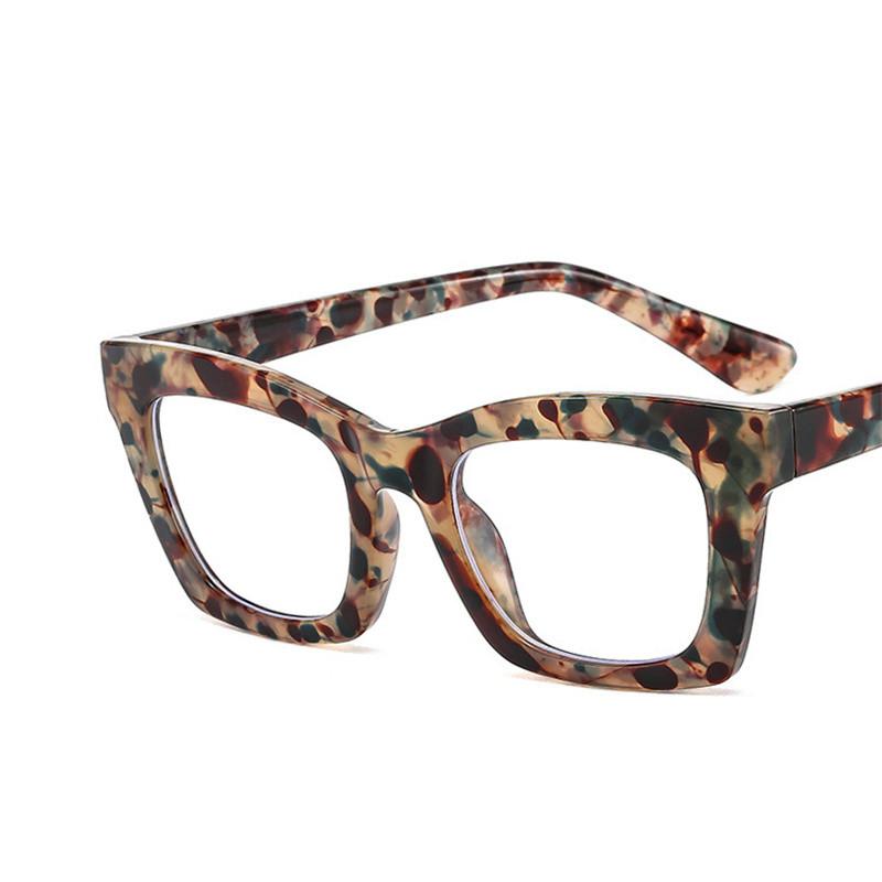 Square Small Eyeglasses Frame New Retro Multi-Color Option Flat Mirror Women'S Tide Package Flower Simple Eyeglass