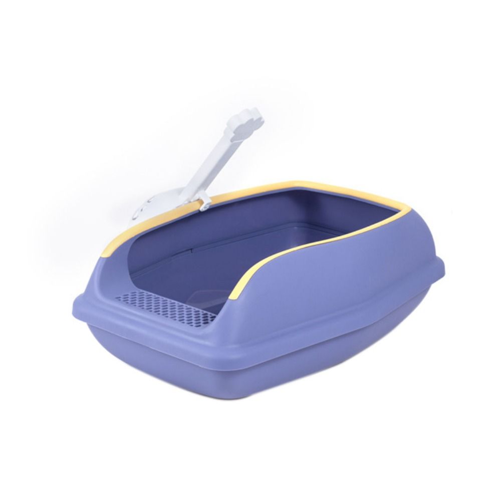 Большой вместительный открытый кошачий туалет, пластиковый анти-брызг, кошачий туалет с совком, кошачий туалет, поддон для кошачьего туалета для помещений