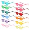 Colorful Flame Shaped Sun Glasses Rimless Party Cosplay Glasses Y2K Eyewear for Women & Men