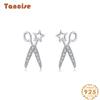 Танциз стерлингового серебра 925 пробы циркон серьги серьги-капли для женщин подарки на свадьбу
