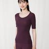 Triumph Sleeve Top with Warm Cotton Inner Size M 5/8 100% 5380, Brandy,