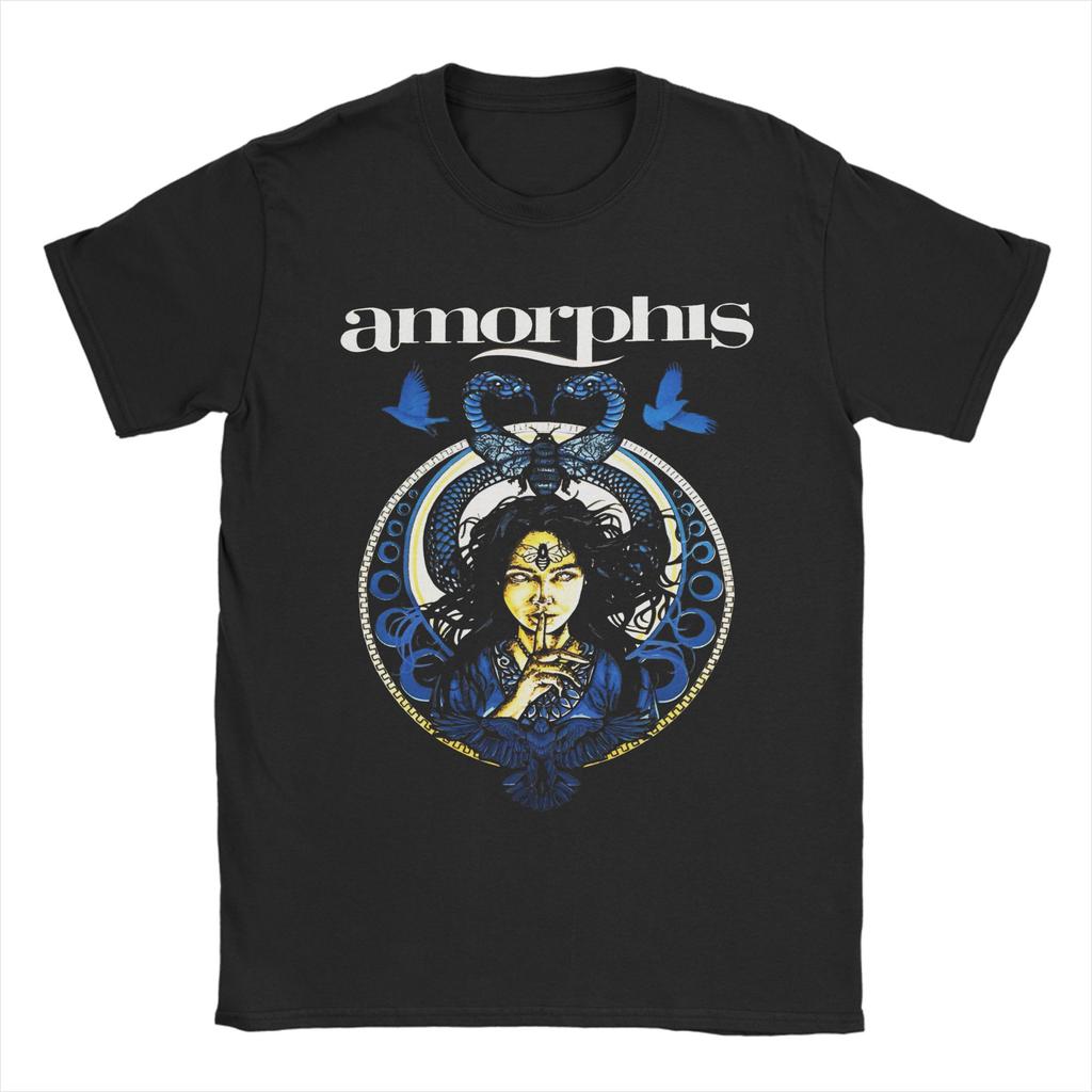 Amorphis Kaleval rock metal band Graphic Print T Shirt Men Women  Cotton  Tee Shirt Clothing