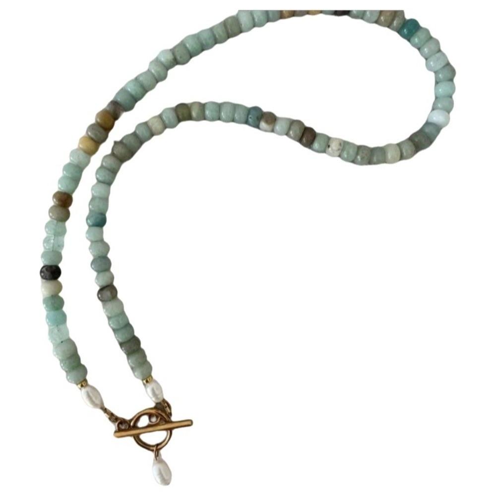Natural Stone Beads Beaded Necklace Turquoise Beads Handmade Necklace New Necklace for Girls Gift