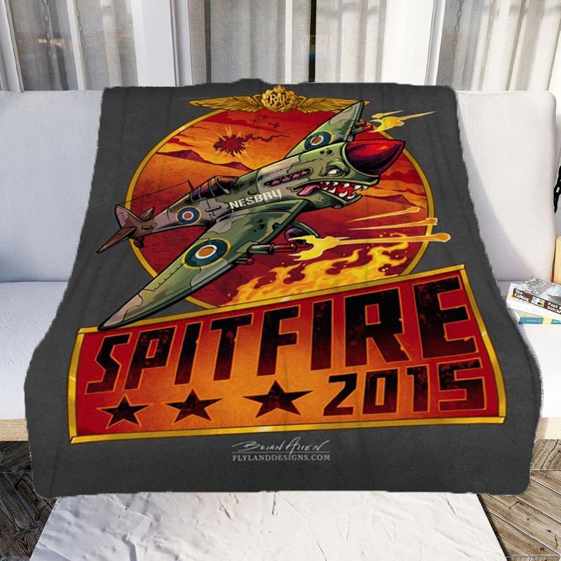 Spitfire Print Throw Rug Yoga Mat Bedroom Living Room Bathroom Decorative Floor Mat Home Textile Birthday Gift