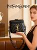 Сумка на плечо YSL Black Box - Сумка из искусственной кожи с золотым логотипом и регулируемой цепочкой, Конвертируемая сумка кроссбоди для повседневного использования, Роскошный подарок для женщин