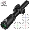 FIRE WOLF 1-4X24E FFP Telescope Red Green Crosshair Tactical Scope for Hunting Optical Sight Accessories