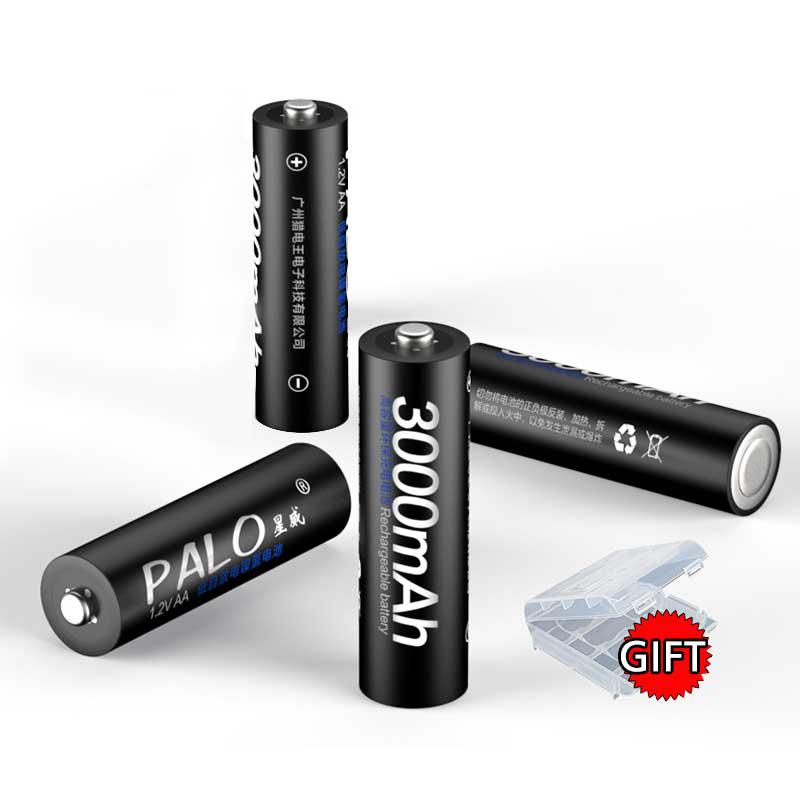 4-20 шт. PALO 3000 мАч AA аккумуляторные батареи 1,2 В Ni-MH аккумуляторная батарея aa