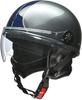 LEAD Half Motorcycle Helmet Gunmetal X Navy Free Size for 125cc and Under O-ONE (57-60cm)