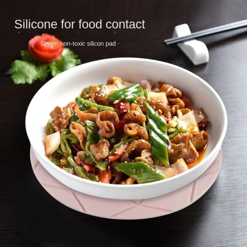 Foldable Silicone Pot Mat Simple Tableware Pad High Temperature Resistant Cup Mat Hotel