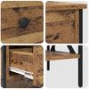 Nightstand Made of Reclaimed Wood 40 x 42 x 45 cm Plywood and Metal