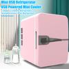 6L Portable Small Refrigerator Energy-saving USB Interface Low Noise Compact Size Portable Beverage Can Cooler Warmer