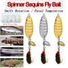 5Pcs/Box Metal Flat Vibration Spinner Sequins Fly Bait Lure For Trout Bait