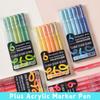 6Colors/Set DIY Album Card Acrylic Painting Brush 1.0mm Tip Color Graffiti Pen Marker Pen