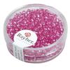 Rocailles,2.6 Mm Av. Silver Trim, 16 G Box, Dark Pink, Not Washable