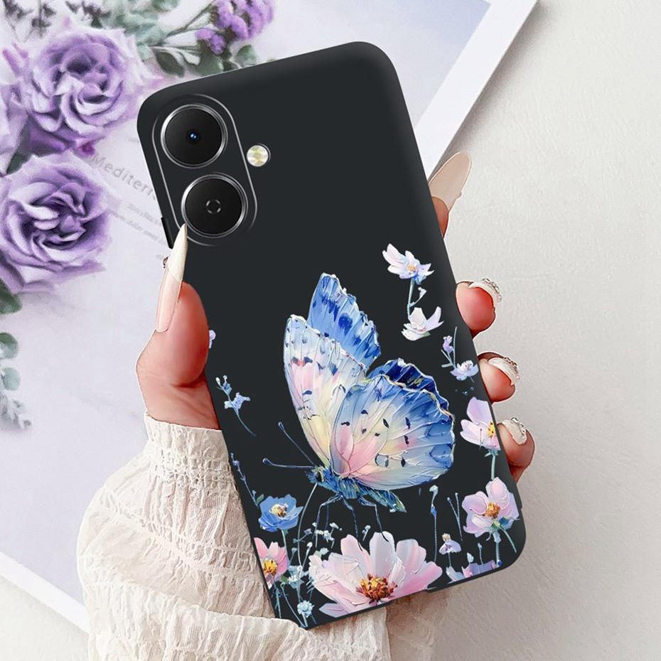 Cute Painting Phone Case For Tecno Spark Go 2 2025 Soft Silicone TPU Back Cover For Tecno Spark Go2 KM4 Cases Bumpers