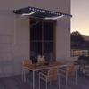 Day and Night - Day and Night Awning with LED and Wind Sensor Blue and White 350x250 Cm
