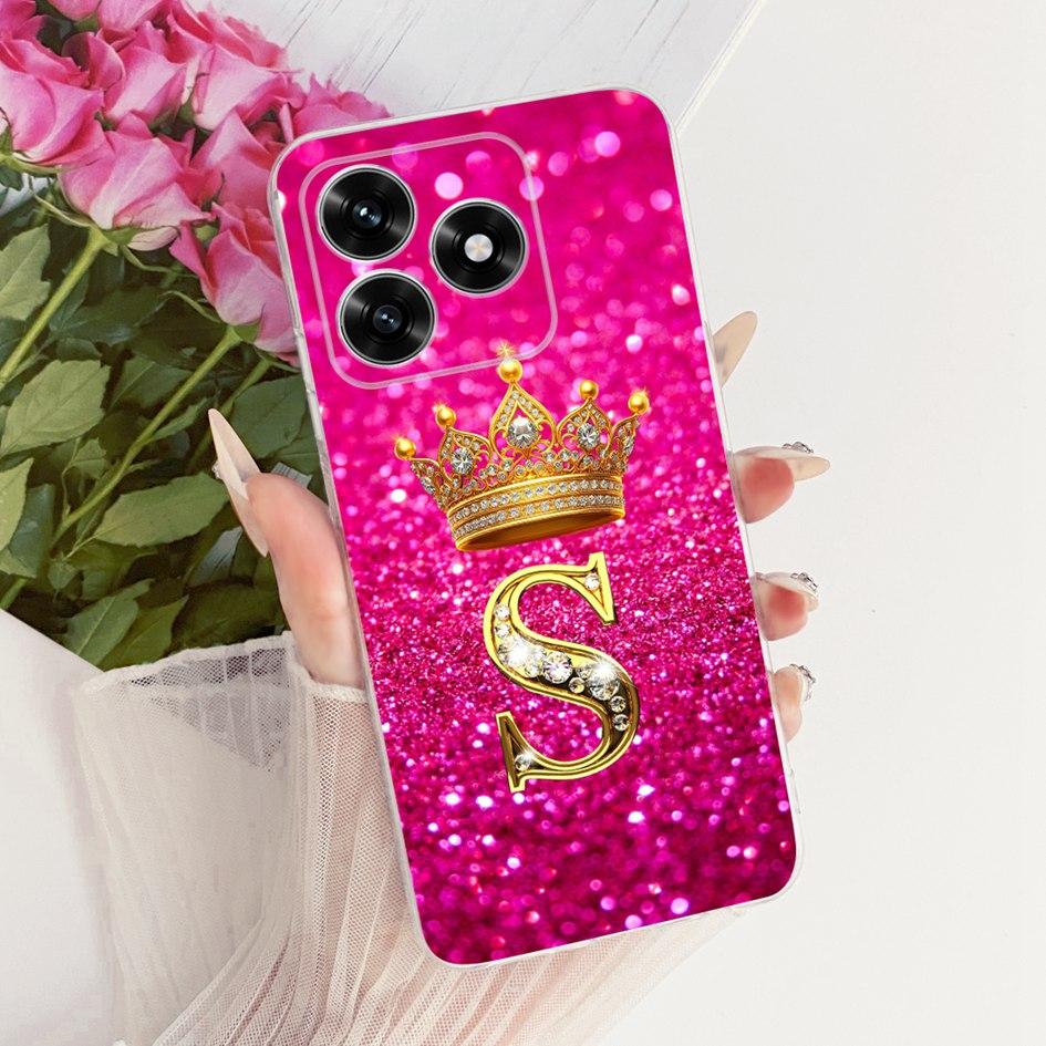 For Honor X5c Case Luxury Crown Letters Soft Slim Silicone Phone Cover For Honor X5 X5c Plus Fundas NLA-LX1 HonorX5c Plus Bumper