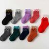 1 Pair Warm Baby Sock Retro European Style Cat Calf Sock for Kids Boy Girl Autumn Winter Thicken Cotton Sock for 1-12 Year Kid