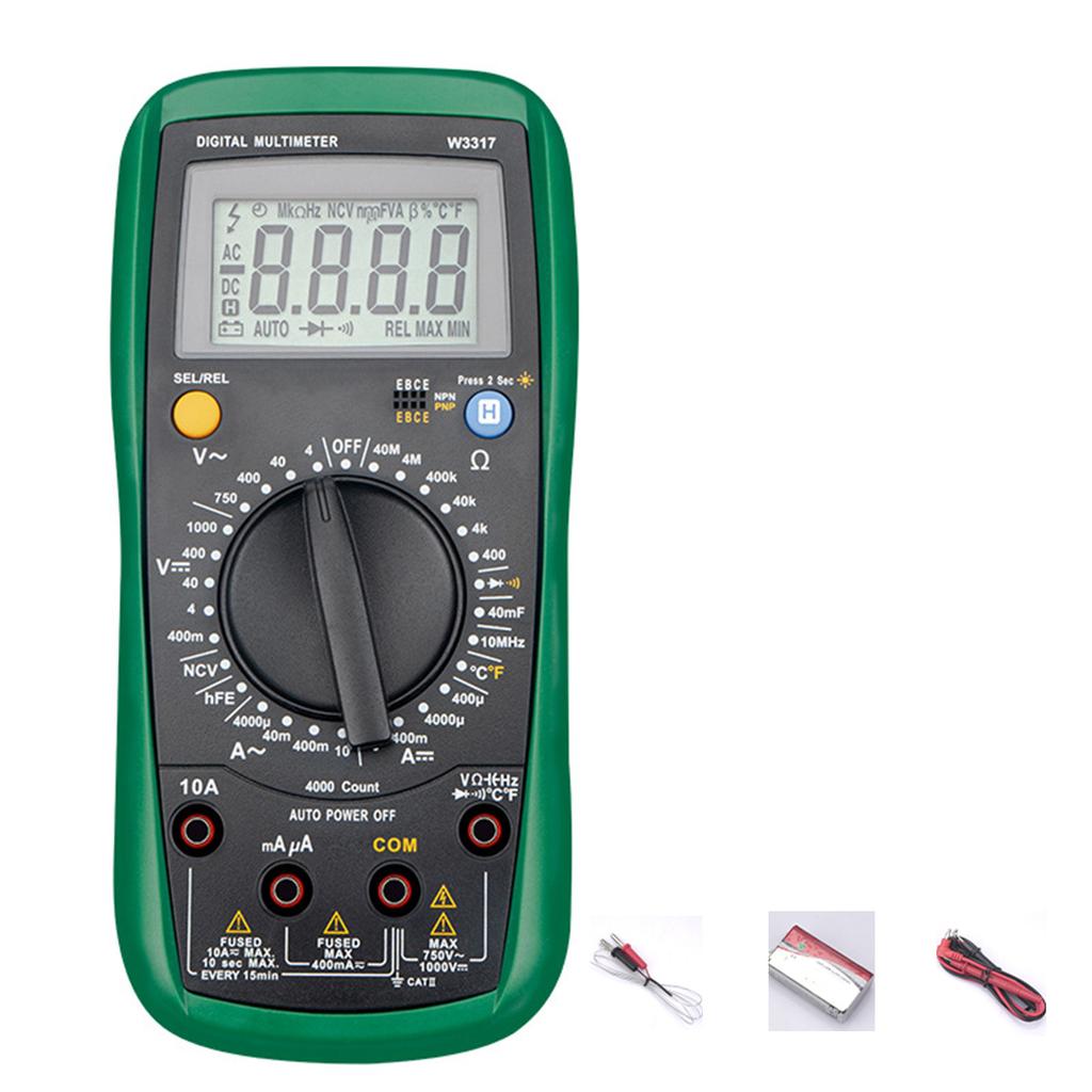 Вольт Ампер Конденсатор Диод Триод NCV Гц Тестер С Подсветкой Мультиметр с Функцией Удержания Данных Автоотключением Индикацией Низкого Заряда Батареи