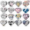 Original Bracelet Charms Copper Heart Shape Series Charms Beads For Women Fashion Diy Jewelry Gifts Making