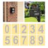 Number 3D House Number Sticker Self Adhesive Door Plate Sign Outdoor Mailbox Apartment Hotel Room Address Number Home Decor