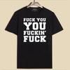 ZIMOXUAN Women Fashion Fuck You You Fucking Letter Print Casual Short Sleeve T-Shirt