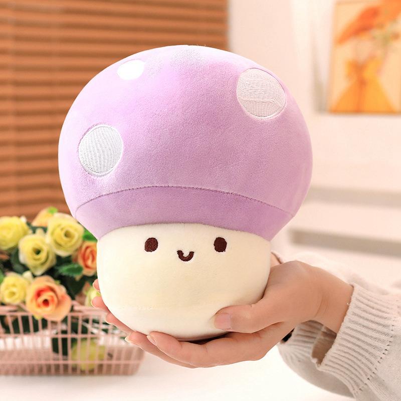 Cartoon Cute Expression Little Mushroom Doll Plush Toy Red Mushroom Doll Girl Bag Keychain Pendant
