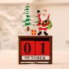 Christmas Decorations Wooden Calendar Table Home Decor Decor Calendar DIY Gifts for Kids