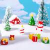 Micro-landscape Cartoon Santa Claus Snowman Tree House Snow Scene Accessories and DecorationsMiniature Small Ornaments