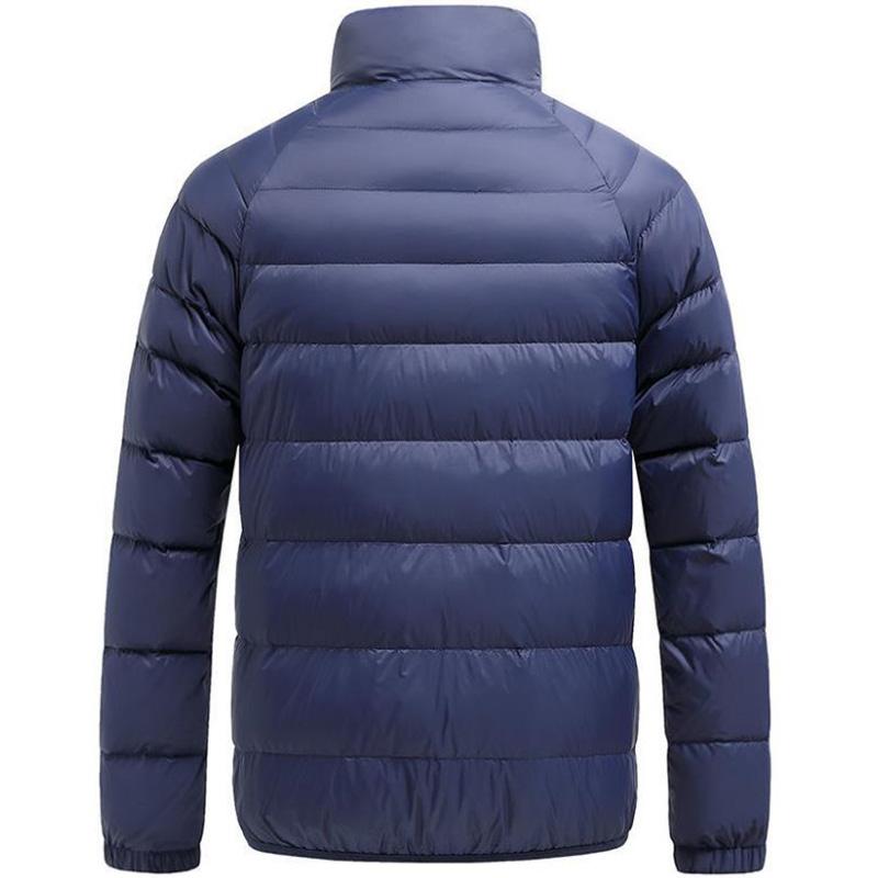 Men's Down Coat Winter Thick Warm Jacket Quality White Duck Down Filled Bubble Down Jacket Casual Slim Coat