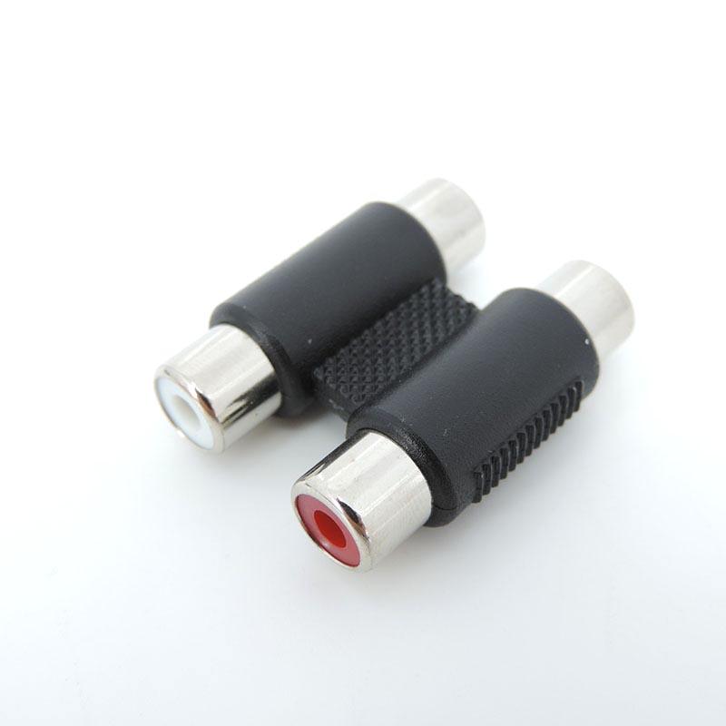 1pcs Audio Video Connector RCA 2rca 3rca Female To RCA 2rca 3rca Female AV Coupler Gold Plated Adapter Plug Socket Converter