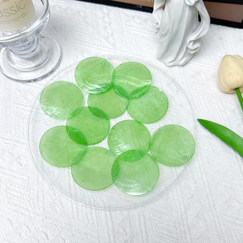 100 шт. круглые 5 см с 2 отверстиями DIY для колокольчиков для дома, украшения для дома, изготовление натуральных ракушек, ракушек Capiz