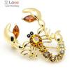 Women Fashion Brooch Animal Scorpion Crystal Rhinestone Scarf Brooch Pin Party Jewelry Enamel Pin Lapel Jewelry Brooches