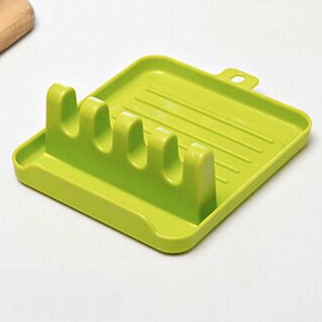 Plastic Utensil Rest with Pot Lid Holder Stand for Ladles Spoon Spatulas Kitchen Supplies