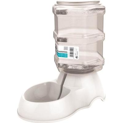 M-PETS Шестиугольный диспенсер для воды - 3500 мл - Белый - Для собак