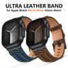 Кожаный ремешок на запястье для Apple Watch Ultra 3 2 49мм 46мм 45мм 44мм Аксессуары МУЖСКОЙ ремешок для Iwatch Серии 11 10 9 8 7 6 SE3