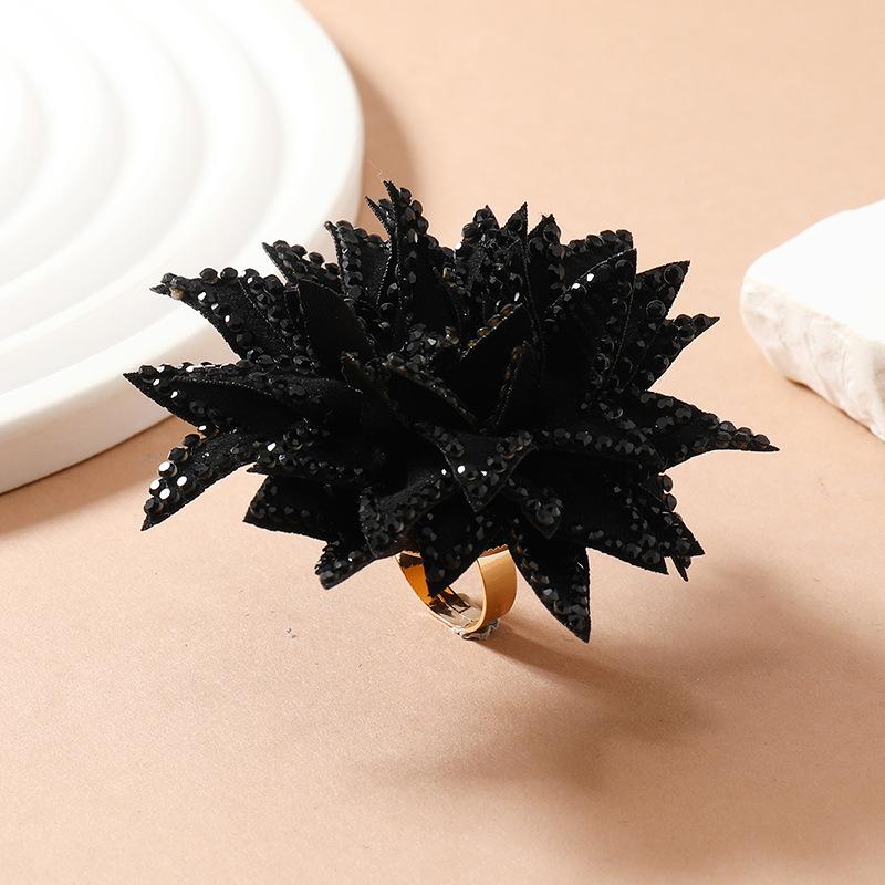 Модное кольцо в стиле ретро, ​​креативное кольцо с бриллиантом, регулируемое кольцо с регулируемым отверстием, кольцо в богемном этническом стиле, модное кольцо