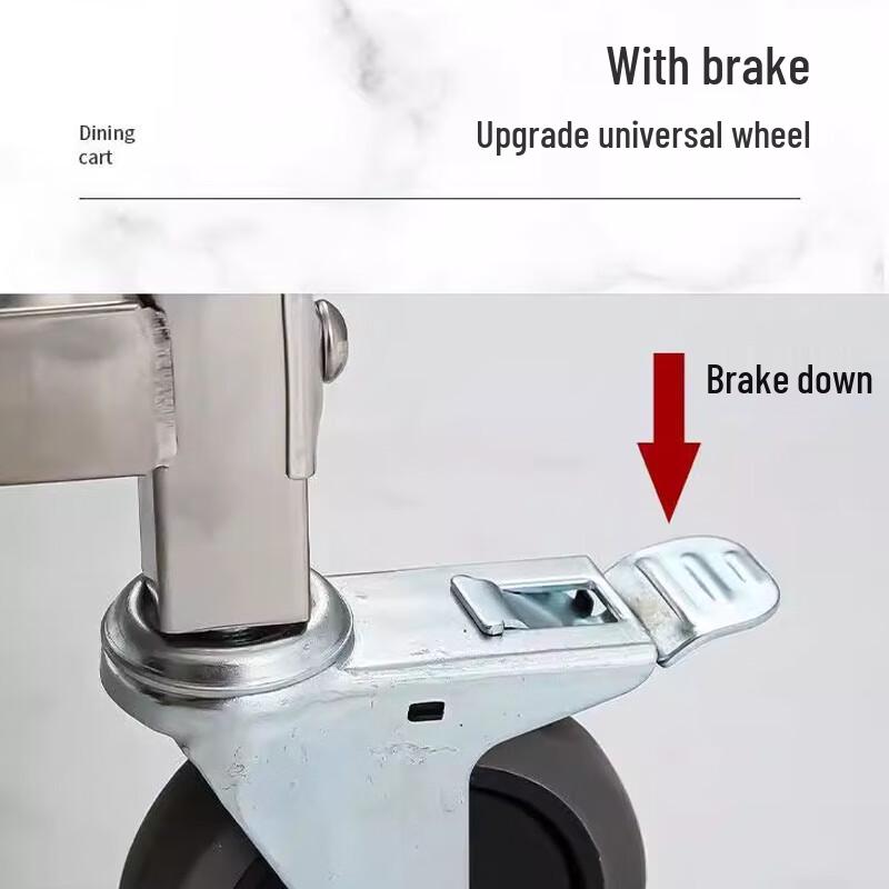 Stainless Steel 3-Tier Commercial Serving Cart