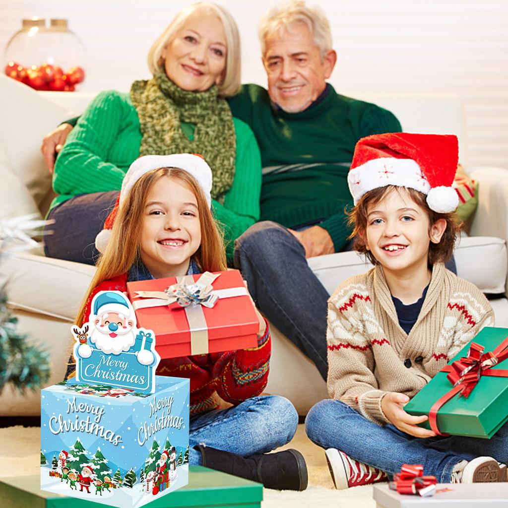 Claus Theme Santa Gift Box Christmas Party Decoration Holiday Supplies Giving