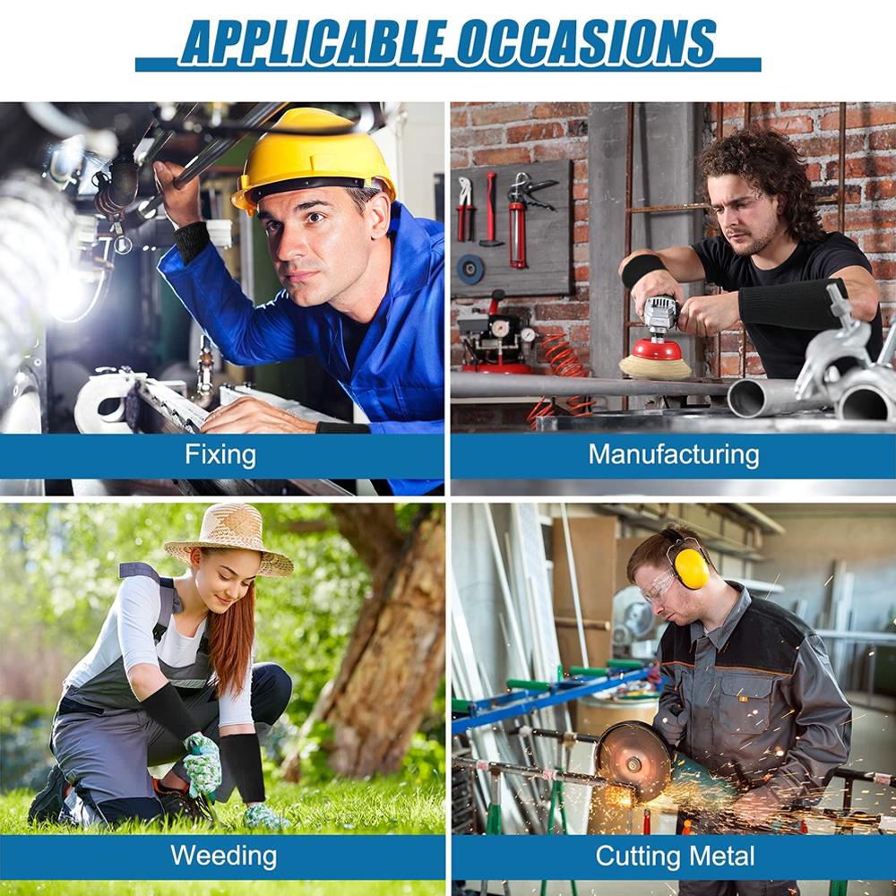 Защитные рукава для рук, устойчивые к порезам рукава Защита уровня 5, устойчивые к порезам защитные нарукавники, устойчивые к истиранию