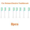 Сменные насадки для Oclean Flow/x/X Pro/ Z1/ F1/ One/ Air 2 /se, мягкие насадки для зубной щетки Dupont Sonic, вакуумная щетина, 8 шт.