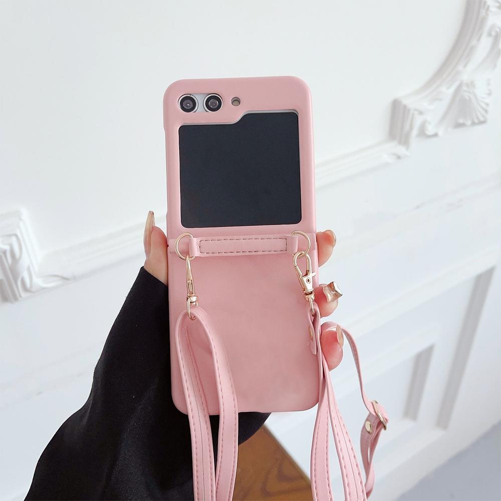 Чехол со съемным ремешком через плечо и регулируемой длиной для Samsung Galaxy Z Flip 5 4 3 S23 S22 Ultra Plus S23 FE A52 A53 A54 A24 A25/iphone 15 14 13 12