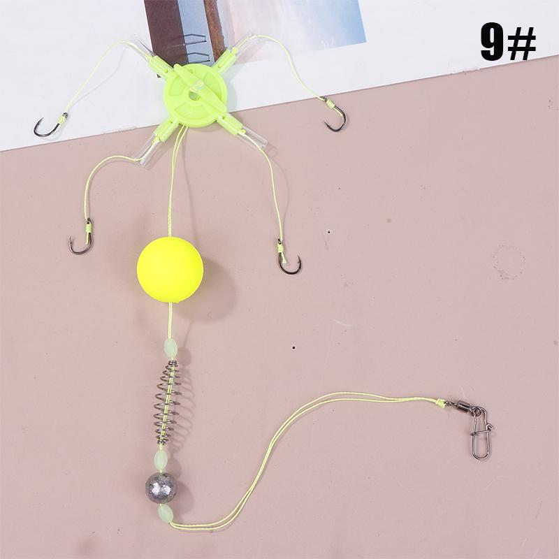 1PC Fishing Bait Cage Carbon Steel String Hook Fishing Set Anti Winding Bait Cage Float Line Group Feeder Sinker Fishing Tackle
