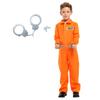 Prisoner Uniform Cosplay Children Orange Prisoner Uniform Cosplay Handcuffs Halloween Costume Years [animacoser] (7-9 Old) [Goods]