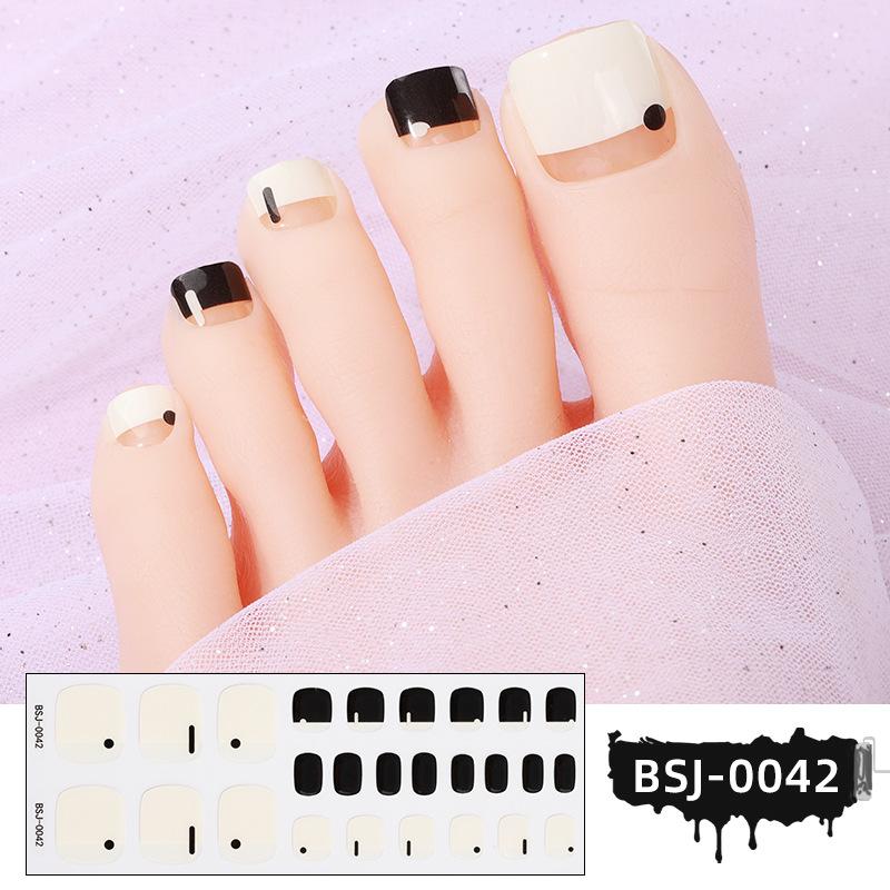 New Gel Manicure Stickers Toe Stickers Waterproof Hot Stamping Semi-cured Nail Stickers