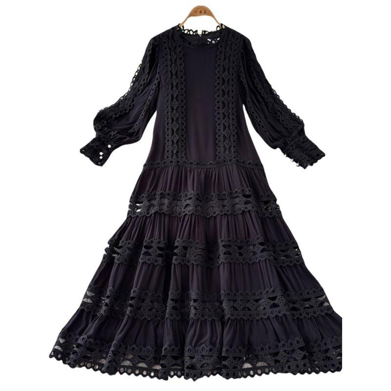 Vintage Court Style Summer New Arrival Embroider Dress