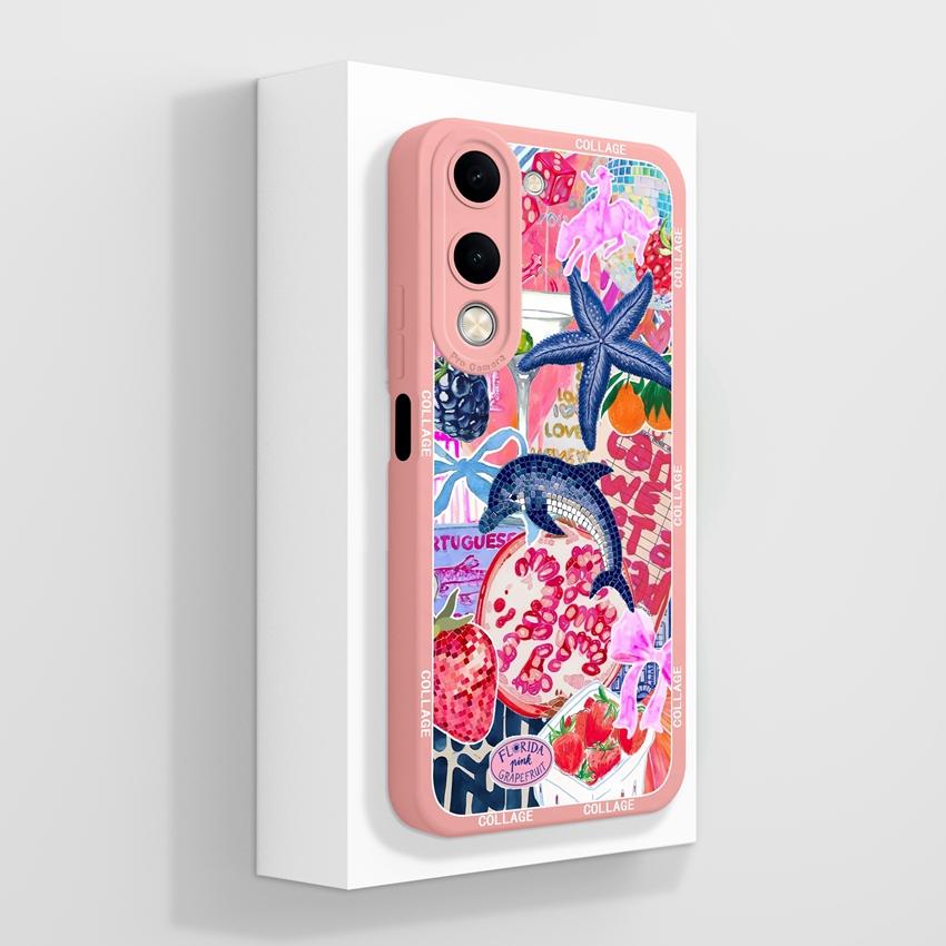 Для Vivo Y04 Y03 Y02 Y11 Y15 Y20 Чехол для телефона Милый мультяшный узор для девочек Гладкий жидкий силикон Противоударная защита Задние крышки Чехол для корпуса Vivo