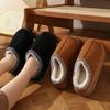 Autumn and Winter Home Shoes, Warm Soft Sole Plush Slippers, Thick Inner Cushion Soft Sole, Indoor and Outdoor Dual-use, Simple and Classic Design