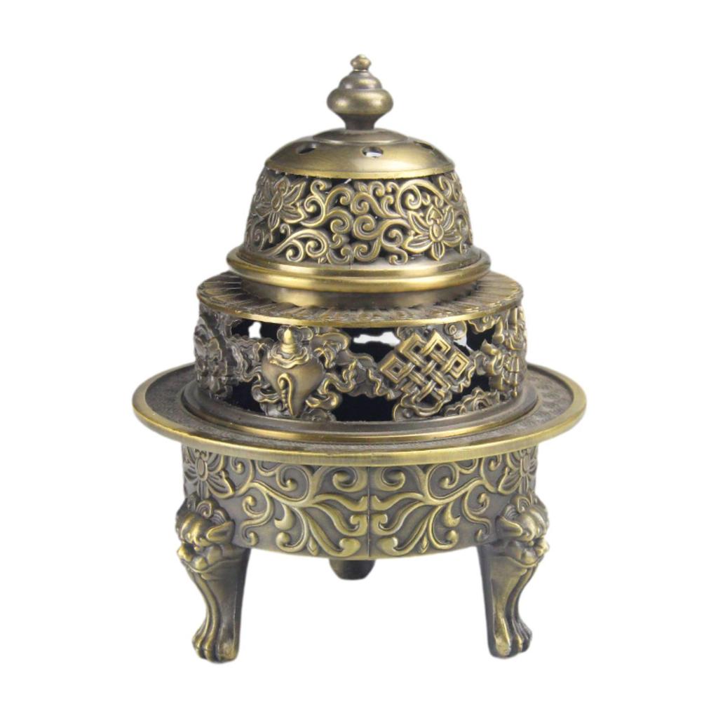 Incense Burner Figurine Desktop Ornament Antique Decor Unique Incense Stand for Tea Decor Office Desktop Room